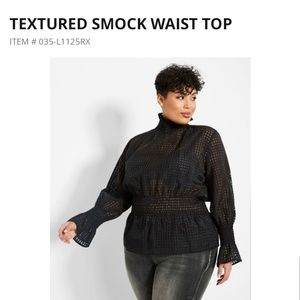 Ashley Stewart Textured Peasant Top 18/20
